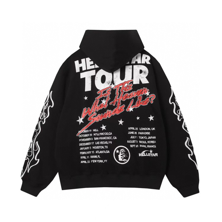 High quality replica UA Hellstar Records Tour Hoodie Black