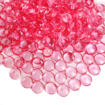 FLMA01PK Decorative Flat Glass Marble Vase Filler - Pink (2lb Bag)