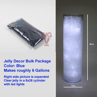 JDBL03 Jelly Decor -  Blue, Small Jelly  (1 LB Bulk Bag)