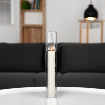 HST2514 - Clear Hurricane Candle Shade Chimney Tube (NO Bottom) -  2.5" x 14" (24 pcs/case)