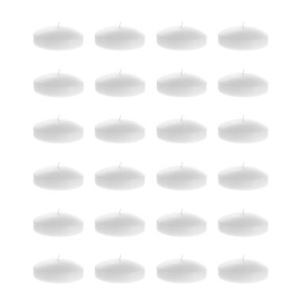 CGA075-W - 3" Floating Disc Candles - White [Bulk Pack - 24pcs]