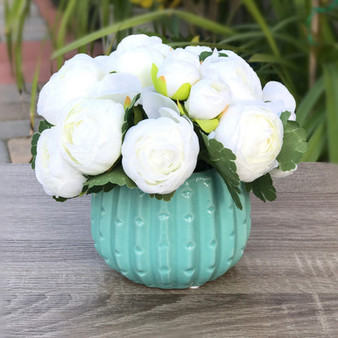 CUD2505TB Medium Teal Ceramic Cactus Pot - 5.7" H (8 pcs)