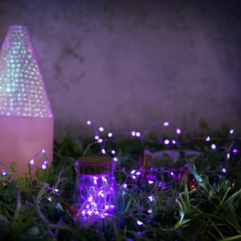 LED6090 - 7ft LED 20 Rice Light Strand - Purple (1 pc)