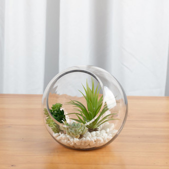 VBW6108 - Slant Bubble Bowl Vase - 8"