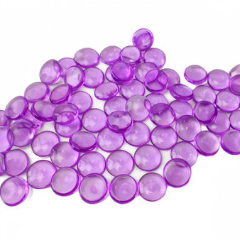 FLMA01PR Decorative Flat Glass Marble Vase Filler - Purple (2lb Bag)