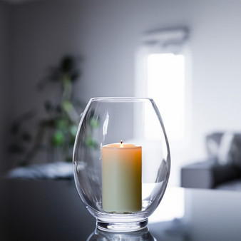 VCH0307 - Candle Holder Glass Vase - 3"x7"