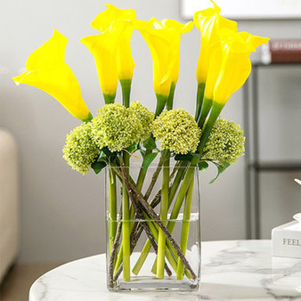 VBV6408 Block Glass Vase - 6"x4"x8"H (6PCS)