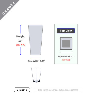 TB0510 - Taper Down Block Vase - 10