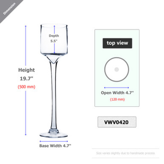 VWV0420 - Stemmed Candle Holder Vase - 20"