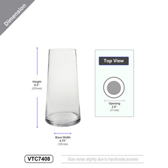 VTC7408 - Manhattan Taper Up Vase - 8.5"