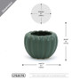 CPB2907PB - Medium Weathered Hunter Green Pumpkin Pot - 6.4" W x 4.5" H CPB2907PB - Medium Weathered Hunter Green Pumpkin Pot - 6.4" W x 4.5" H