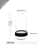 VDM0710BB - Small Glass Dome Cloche with Ceramic Base - 10"