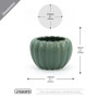 CPB2909PB - Extra Large Weathered Hunter Green Pumpkin Pot - 8.7" W x 6.4" H CPB2909PB - Extra Large Weathered Hunter Green Pumpkin Pot - 8.7" W x 6.4" H