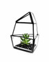 GET2006BK - Short Triangular Obelisk Geometric Glass Terrarium - 6"