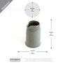 CPV4307GY - Stony Grey Pouring Vase - 6.7" H CPV4307GY - Stony Grey Pouring Vase - 6.7" H