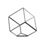 GET0406BK - Black Tilted Cube Geometric Glass Terrarium - 8.5"