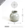 CRB3205WT - Small Round Urn Bud Vase - 4.5" W x 4.3" H CRB3205WT - Small Round Urn Bud Vase - 4.5" W x 4.3" H
