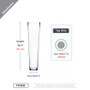 VTC0831 - Clear Taper Down Cylinder - 31"