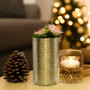 CYL0408GX - Textured Gold Cylinder Ceramic - 4"x8" (6 pcs/case)