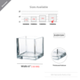VCB0006A - Everyday Clear Cube Glass Candle Holder / Vase - 6" VCB0006A - Everyday Clear Cube Glass Candle Holder / Vase - 6"