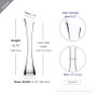 VUS0316 - Large Clear Concaved Bud Vase With Slant Cut Top - 16" VUS0316 - Large Clear Concaved Bud Vase With Slant Cut Top - 16"