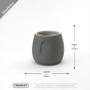 CFB9204GY - Small Grey Sand Glazed Moai Bowl - 4" CFB9204GY - Small Grey Sand Glazed Moai Bowl - 4"