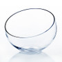 VHC0710 - Clear Slant Cut Unique Bowl Glass Vase - 11" x 10" VHC0710 - Clear Slant Cut Unique Bowl Glass Vase - 11" x 10"