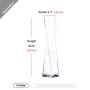 VUT0424 - Clear Twist Block Glass Vase - 4.7" x 24"H VUT0424 - Clear Twist Block Glass Vase - 4.7" x 24"H