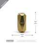 CGV5110GD - Large Gold Geometric Vase - 5"x10"H CGV5110GD - Large Gold Geometric Vase - 5"x10"H