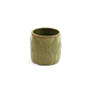CYC3904GN - Small Olive Green Leaf Cylinder Vase - 4.1" D x 4.1" CYC3904GN - Small Olive Green Leaf Cylinder Vase - 4.1" D x 4.1"