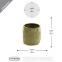 CYC3904GN - Small Olive Green Leaf Cylinder Vase - 4.1" D x 4.1" CYC3904GN - Small Olive Green Leaf Cylinder Vase - 4.1" D x 4.1"