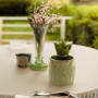 CYC3904GN - Small Olive Green Leaf Cylinder Vase - 4.1" D x 4.1" CYC3904GN - Small Olive Green Leaf Cylinder Vase - 4.1" D x 4.1"