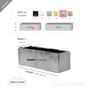 CBR1244SX - Textured Silver Long Rectangle - 12"x4"x4" CBR1244SX - Textured Silver Long Rectangle - 12"x4"x4"