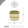 CUD8904GD - Small Unique Gold Ceramic Pot - 4.5" W x 4" H CUD8904GD - Small Unique Gold Ceramic Pot - 4.5" W x 4" H