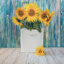 CRV3610WT - Medium White Tall Flat Portfolio Vase - 5" W x 2.8" L  x 9.4" H CRV3610WT - Medium White Tall Flat Portfolio Vase - 5" W x 2.8" L  x 9.4" H