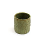 CYC3905GN - Medium Olive Green Leaf Cylinder Vase - 4.7" D x 4.7" H CYC3905GN - Medium Olive Green Leaf Cylinder Vase - 4.7" D x 4.7" H