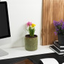 CYC3905GN - Medium Olive Green Leaf Cylinder Vase - 4.7" D x 4.7" H CYC3905GN - Medium Olive Green Leaf Cylinder Vase - 4.7" D x 4.7" H