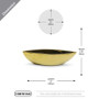 CNB7610GD - Ceramic Boat Vase in Gold - 10" L x 2.35" H CNB7610GD - Ceramic Boat Vase in Gold - 10" L x 2.35" H