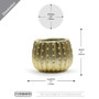 CUD2505GD Medium Matte Gold Ceramic Cactus Pot - 5.7" H (8 pcs) CUD2505GD Medium Matte Gold Ceramic Cactus Pot - 5.7" H (8 pcs)