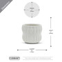 CUD8904WT Small Unique White Ceramic Pot - 4.5" W x 4" H (24 pcs) CUD8904WT Small Unique White Ceramic Pot - 4.5" W x 4" H (24 pcs)
