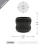 CUD8905BK - Medium Unique Black Ceramic Pot - 5.1" CUD8905BK - Medium Unique Black Ceramic Pot - 5.1"