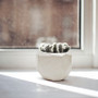CGB3906WT - Extra Large White Geometric Pot - 6.7" W x 5.3" H CGB3906WT - Extra Large White Geometric Pot - 6.7" W x 5.3" H