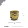 CUC8503SG - Small Antique Gold Ceramic Pot - 3" CUC8503SG - Small Antique Gold Ceramic Pot - 3"