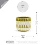 CUD8905GD - Medium Unique Gold Ceramic Pot - 5.1" CUD8905GD - Medium Unique Gold Ceramic Pot - 5.1"