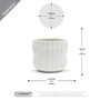 CUD8905WT Medium Unique White Ceramic Pot - 5.5" W x 5.1" H (16 pcs) CUD8905WT Medium Unique White Ceramic Pot - 5.5" W x 5.1" H (16 pcs)