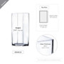 VBV6410 - Block Glass Vase - 6"x4"x10"