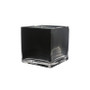 VCB0005BK - Handblown Black Cube Glass Vase / Candle Holder - 5" VCB0005BK - Handblown Black Cube Glass Vase / Candle Holder - 5"