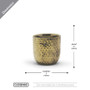 CUC8504SG - Medium Antique Gold Ceramic Pot - 4.1" H CUC8504SG - Medium Antique Gold Ceramic Pot - 4.1" H