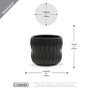 CUD8906BK - Large Unique Black Ceramic Pot - 6" CUD8906BK - Large Unique Black Ceramic Pot - 6"