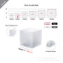 VCB0005FR - Handblown Frosted Cube Glass Vase / Candle Holder - 5" VCB0005FR - Handblown Frosted Cube Glass Vase / Candle Holder - 5"